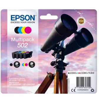 Värikasetti Epson C13T02V64010 502 monipakkaus BK C M Y