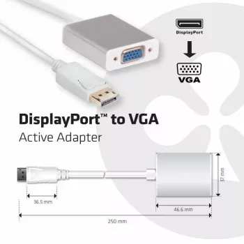 Aktiivinen sovitin DisplayPort – VGA CLUB3D CAC-2003
