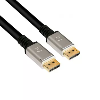 Club 3D CAC-1069 DisplayPort 1.4 HBR3 -kaapeli, 8K 60 Hz, 32,4 Gbit/s, DSC, HDR, VESA-sertifioitu, uros/uros, 4 m, musta