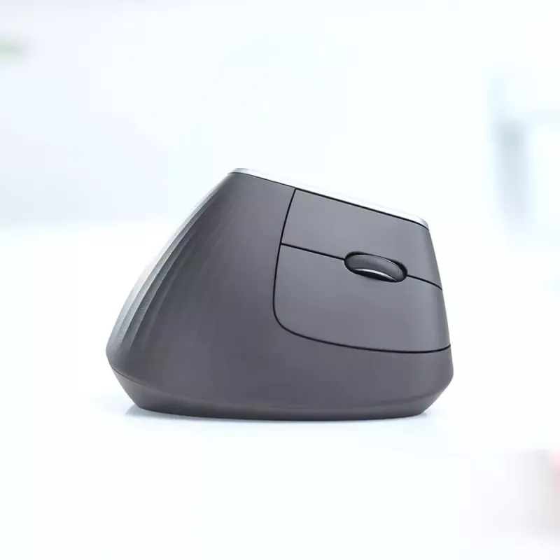 Ergonominen langaton hiiri Logitech MX Vertical, MX Vertical, 4000 DPI, RF Wireless + Bluetooth, oikeakätinen, grafiitti, toimistokäyttö