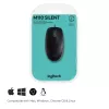 Logitech B110 Silent -hiiri, langallinen, USB, musta