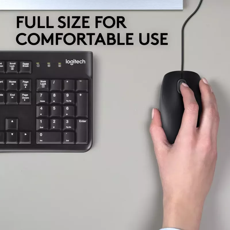 Logitech B110 Silent -hiiri, langallinen, USB, musta