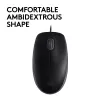 Logitech B110 Silent -hiiri, langallinen, USB, musta