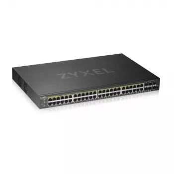 Zyxel GS1920-48HPV2, hallittava Gigabit Ethernet (10/100/1000), Power over Ethernet (PoE), musta