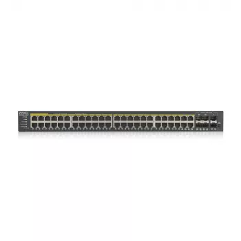 Zyxel GS1920-48HPV2, hallittava Gigabit Ethernet (10/100/1000), Power over Ethernet (PoE), musta