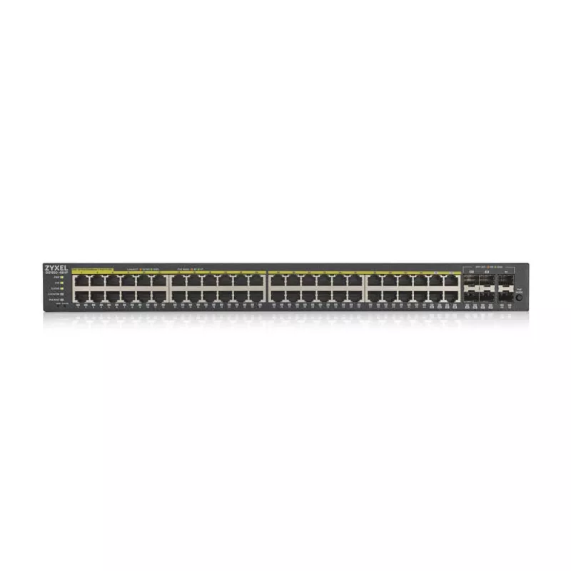 Zyxel GS1920-48HPV2, hallittava Gigabit Ethernet (10/100/1000), Power over Ethernet (PoE), musta
