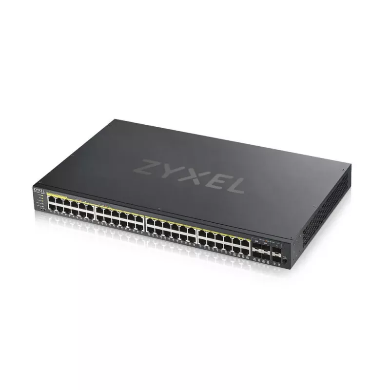 Zyxel GS1920-48HPV2, hallittava Gigabit Ethernet (10/100/1000), Power over Ethernet (PoE), musta