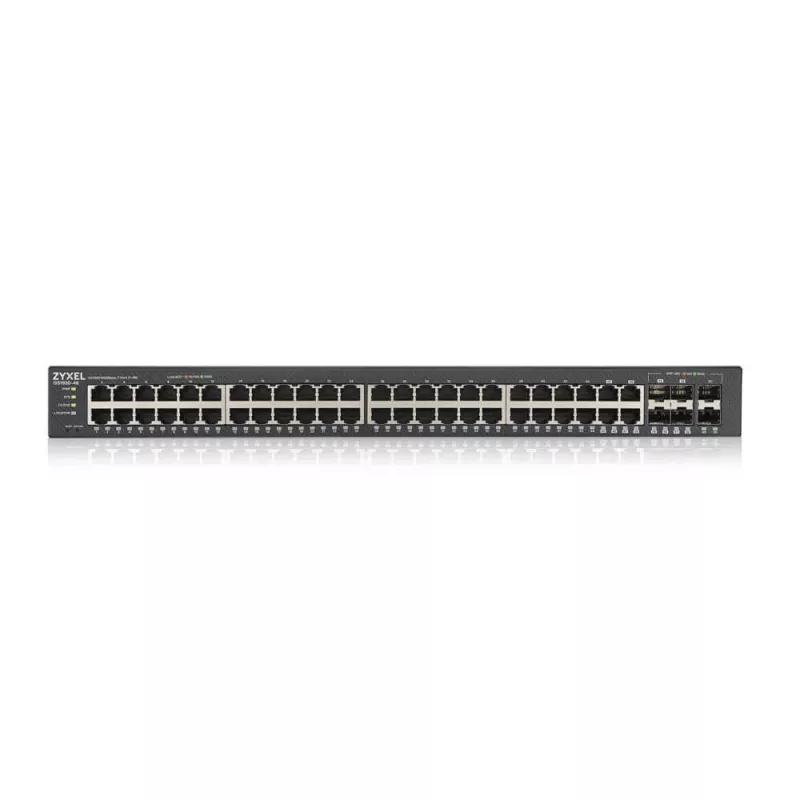 Zyxel GS1920-48V2, hallittava Gigabit Ethernet (10/100/1000), musta