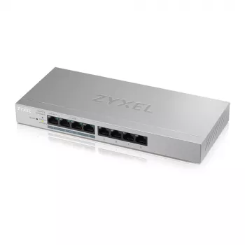 Zyxel GS1200-8HP v2, hallittava Gigabit Ethernet (10/100/1000), Power over Ethernet (PoE), harmaa