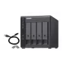 4-paikkainen QNAP TR-004 - 2.5/3.5 tuumaa - Serial ATA II - 0,1,5,10,JBOD - 3.2 Gen 1 (3.1 Gen 1) - USB Type-C -kotelo