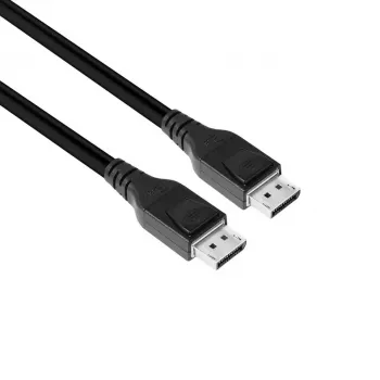 Club 3D CAC-1061 DisplayPort 1.4 HBR3 -kaapeli, 8K 60 Hz, 32,4 Gbit/s, DSC 1.2, VESA-sertifioitu, lukittavilla liittimillä, uros/uros, 5 m, musta