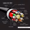 Club 3D CAC-1061 DisplayPort 1.4 HBR3 -kaapeli, 8K 60 Hz, 32,4 Gbit/s, DSC 1.2, VESA-sertifioitu, lukittavilla liittimillä, uros/uros, 5 m, musta