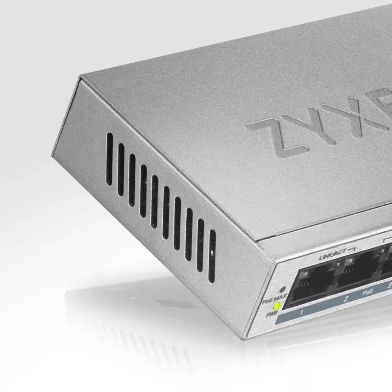 Zyxel GS1005HP hallitsematon Gigabit Ethernet (10/100/1000) Power over Ethernet (PoE) hopea