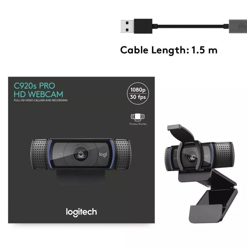 LOGITECH HD Pro -verkkokamera C920s - USB