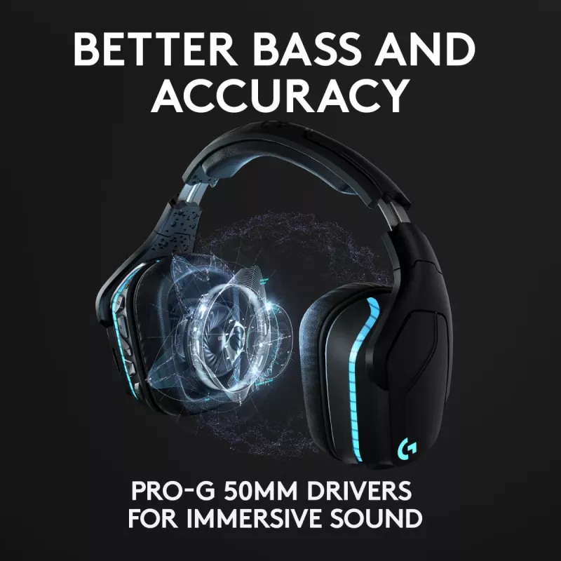 LOGITECH G935 langaton 7.1 Surround Sound Lightsync -pelikuuloke – 2,4 GHz