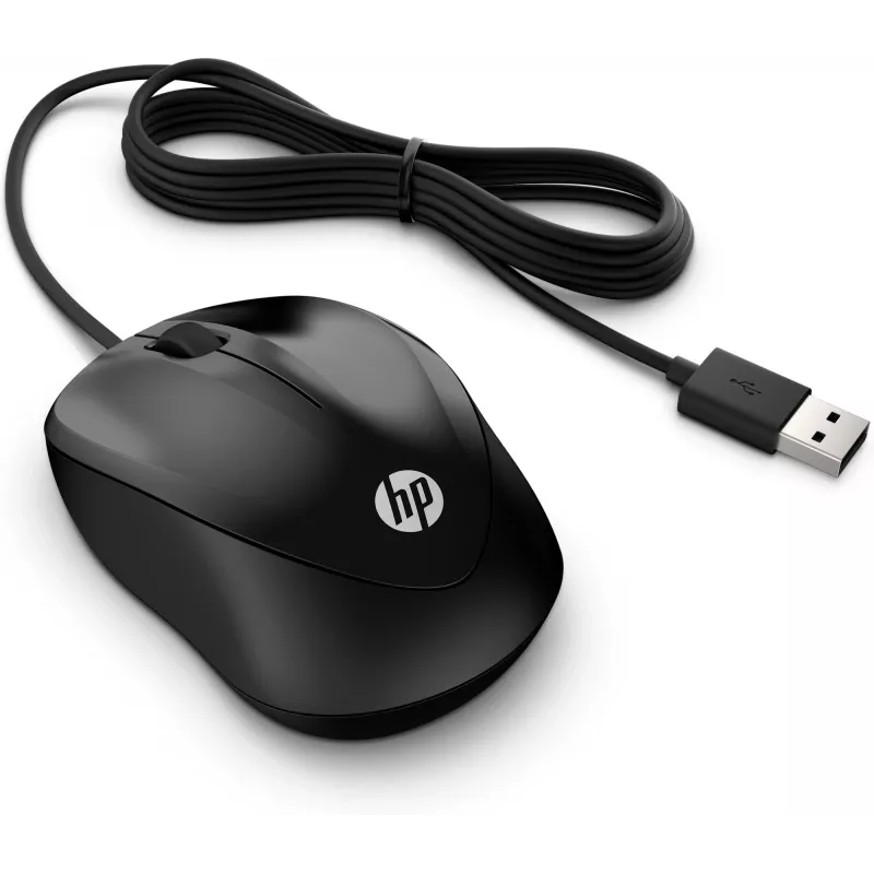 HP kaapelihiiri 1000, molempikätinen, USB Type-A, 1200 DPI, musta