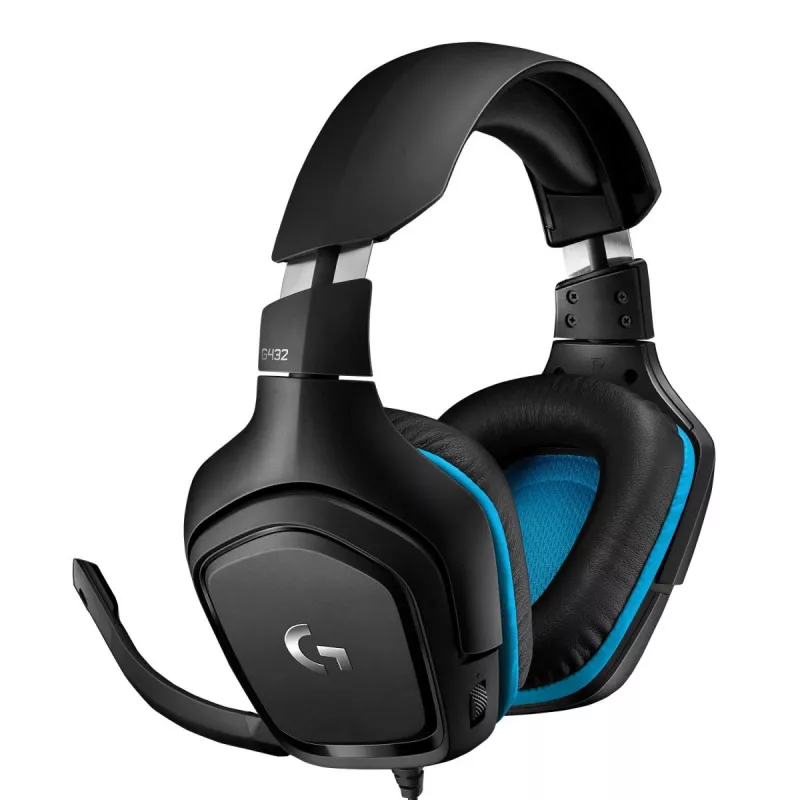 LOGITECH G432 - USB / 3.5mm - pelikuuloke - 7.1 Surround - sininen