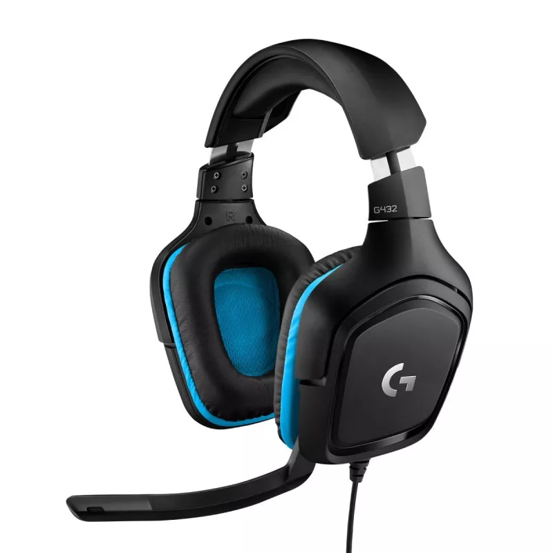 LOGITECH G432 - USB / 3.5mm - pelikuuloke - 7.1 Surround - sininen