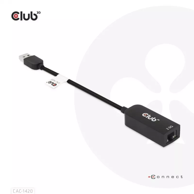 CLUB3D USB 3.2 Gen1 Type-A - RJ45 2.5Gbps -adapteri
