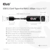 CLUB3D USB 3.2 Gen1 Type-A - RJ45 2.5Gbps -adapteri