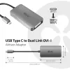 CLUB3D USB3.2 Gen1 Type-C - Dual Link DVI-D HDCP ON Version aktiivinen adapteri M/F
