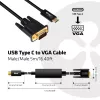 USB Type-C - VGA aktiivinen kaapeli M/M CLUB3D CAC-1512 5 m