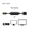 USB Type-C - VGA aktiivinen kaapeli M/M CLUB3D CAC-1512 5 m