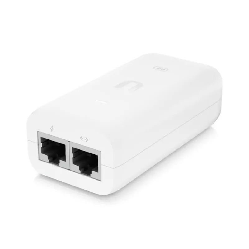 Ubiquiti U-POE-AF PoE-injektori, 802.3af, 48 V, 15 W, Gigabit Ethernet, valkoinen