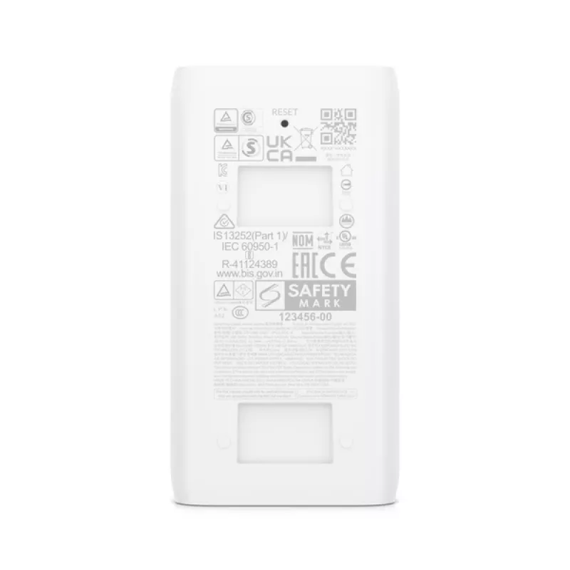 Ubiquiti U-POE-AF PoE-injektori, 802.3af, 48 V, 15 W, Gigabit Ethernet, valkoinen