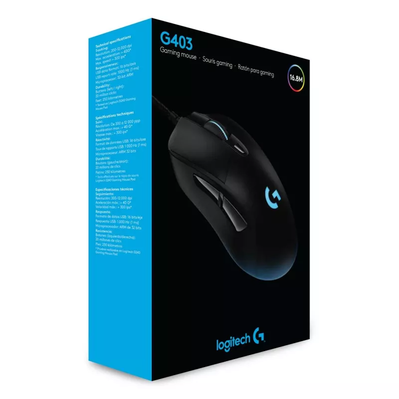 LOGITECH G403 Hero pelihiiri USB musta EWR2