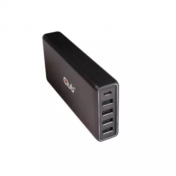 CLUB3D USB Type-A ja C -laturi, 5 porttia jopa 111 W