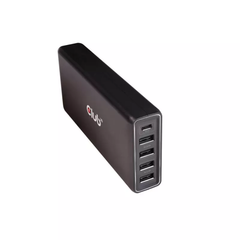 CLUB3D USB Type-A ja C -laturi, 5 porttia jopa 111 W