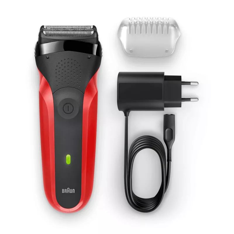 Braun Series 3 300s kalvosarjanajaja trimmeri musta, punainen