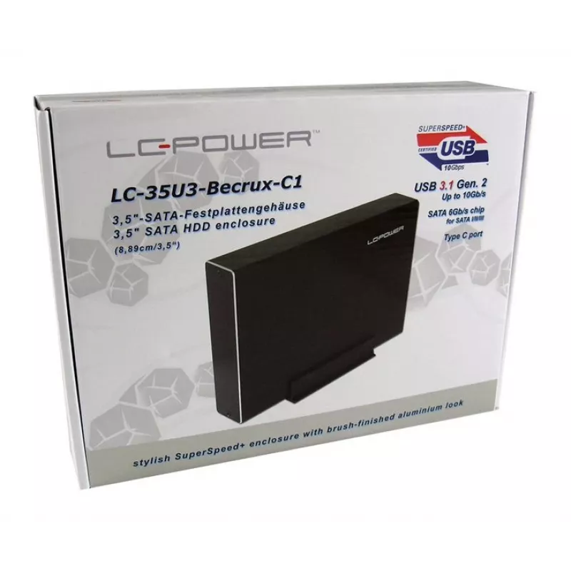 Kiintolevykotelo LC-Power LC-35U3-Becrux-C1 musta 3,5
