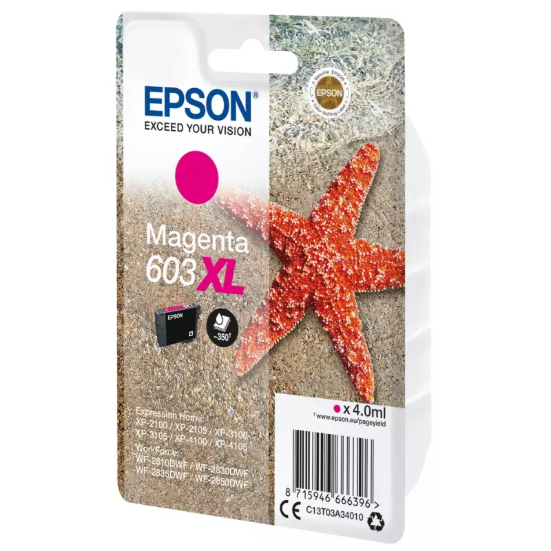 Epson C13T03A34010 mustepatruuna 1 kpl alkuperäinen suurikapasiteettinen (XL) magenta