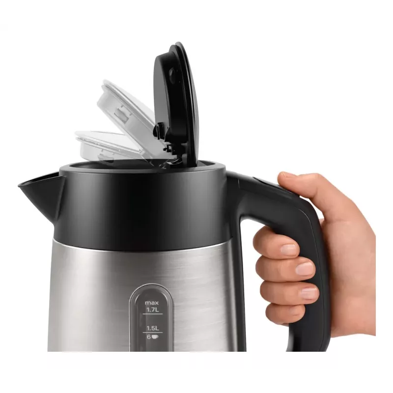 Bosch TWK4P440 vedenkeitin 1,7 L 2400 W musta, ruostumaton teräs