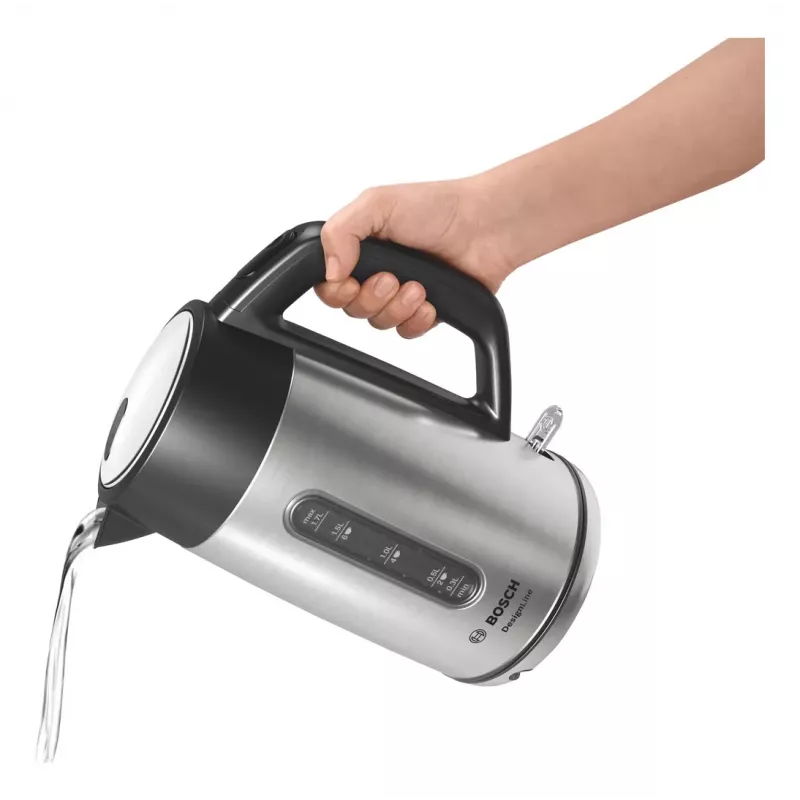 Bosch TWK4P440 vedenkeitin 1,7 L 2400 W musta, ruostumaton teräs