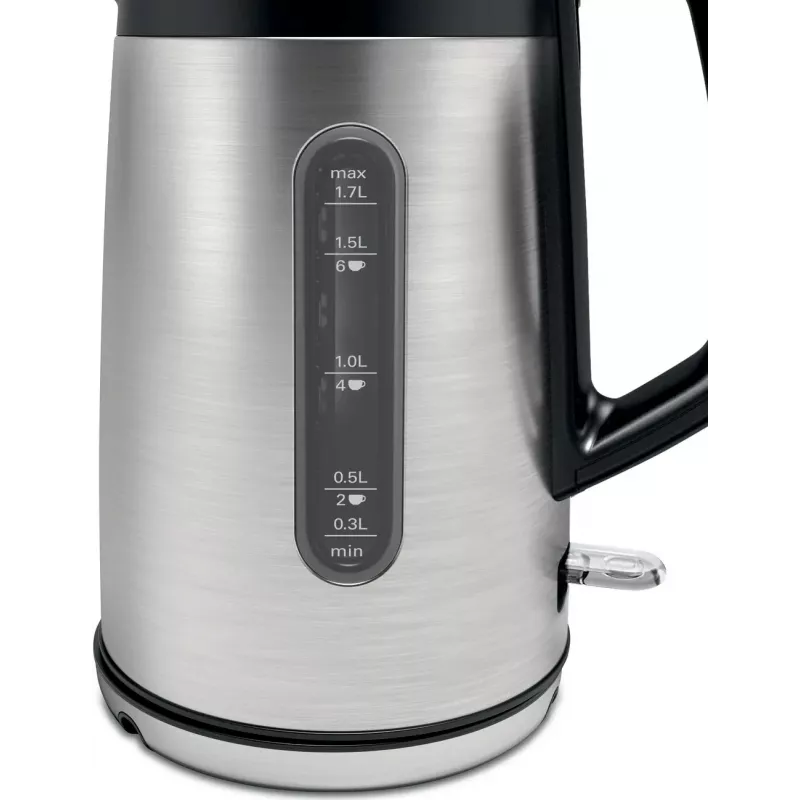 Bosch TWK4P440 vedenkeitin 1,7 L 2400 W musta, ruostumaton teräs