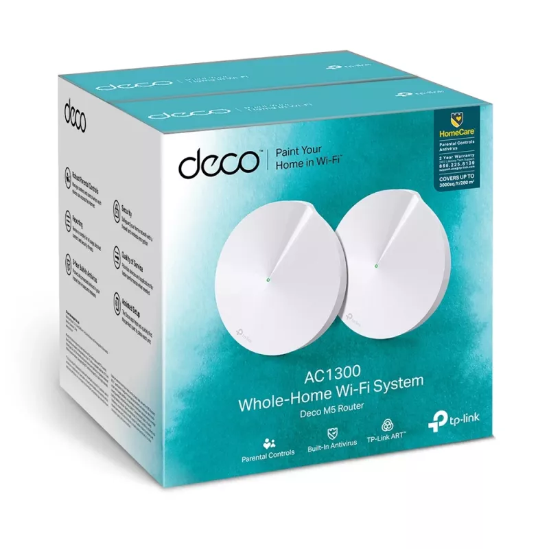 TP-Link AC1300 Deco koko kodin Mesh Wi-Fi-järjestelmä, 2 kpl:n pakkaus