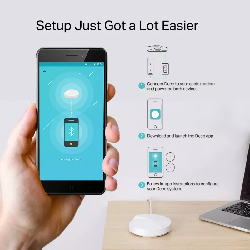 TP-Link AC1300 Deco koko kodin Mesh Wi-Fi-järjestelmä, 2 kpl:n pakkaus