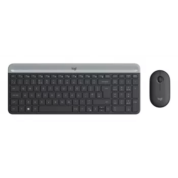 LOGITECH Slim langaton näppäimistö ja hiiri -yhdistelmä Mk470 - graphite Qwerty Dansk/ Norsk/ Svenska