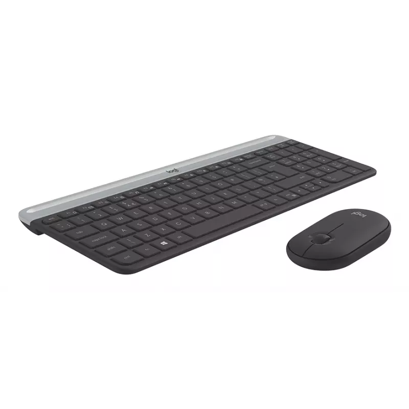 LOGITECH Slim langaton näppäimistö ja hiiri -yhdistelmä Mk470 - graphite Qwerty Dansk/ Norsk/ Svenska