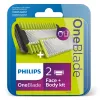 Parranajoterä Philips Norelco OneBlade QP620/50 varaterät, musta, 2 kpl:n pakkaus