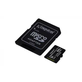 Kingston Technology Canvas Select 64GB microSDXC Plus 100R A1 C10 -kortti + ADP