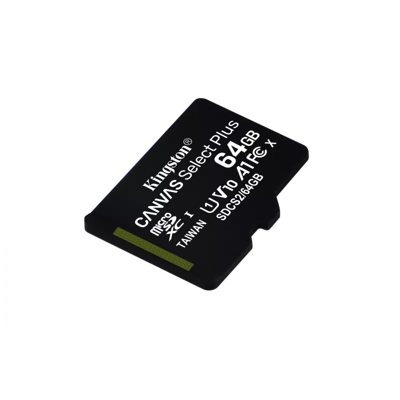 Kingston Technology Canvas Select 64GB microSDXC Plus 100R A1 C10 -kortti + ADP