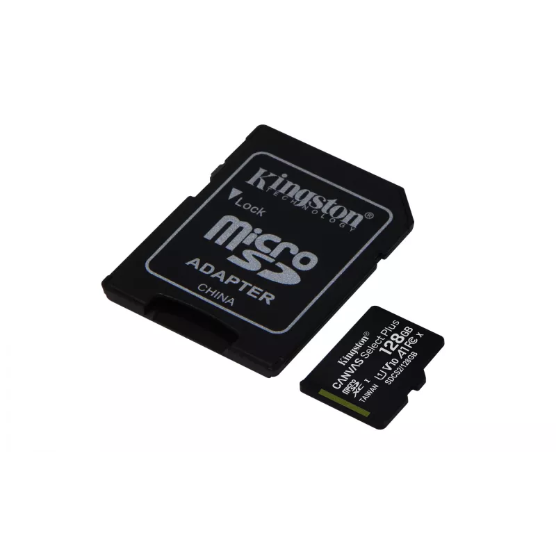 Flash-muisti Kingston Technology 128GB microSDXC UHS-I Canvas Select Plus 100R A1 C10