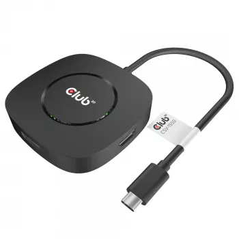 CLUB3D USB Type C 3.2 Gen 1 Multi Stream Transport (MST) -keskitin DisplayPort 1.4 kolmen näytön