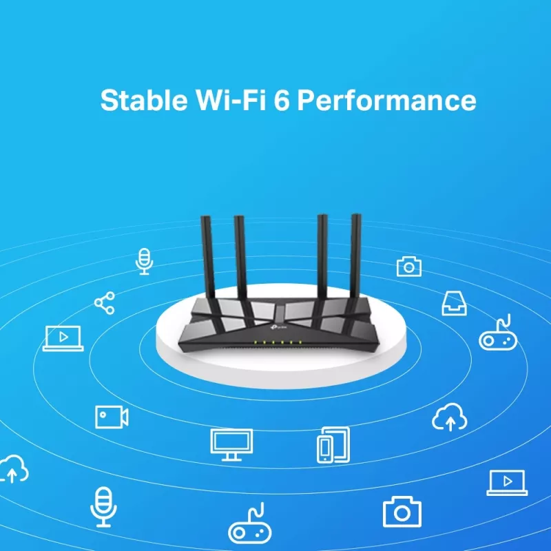 TP-Link Archer AX1500 dual-band Wi-Fi 6 -reititin, musta