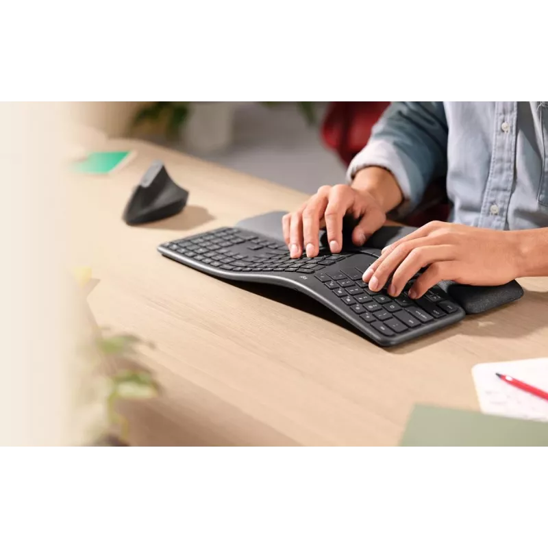 LOGITECH Ergo K860 - langaton jaettu näppäimistö grafiitti Qwerty Pan Nordic