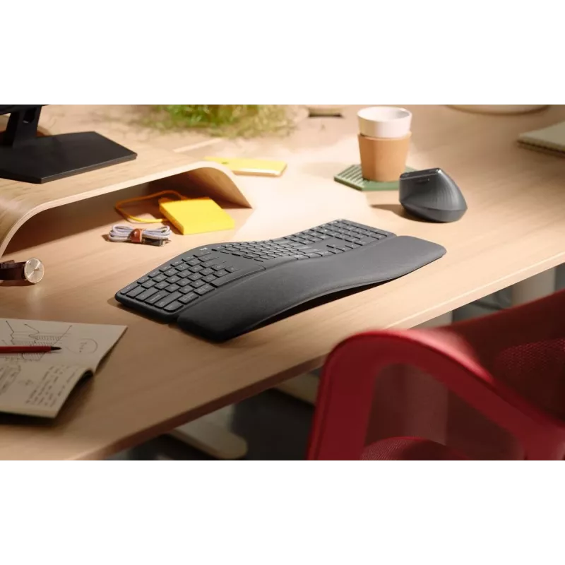 LOGITECH Ergo K860 - langaton jaettu näppäimistö grafiitti Qwerty Pan Nordic